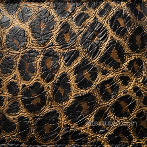 Distressed Brown and Black Leather PBR Texture with Wrinkled Grain seamless Leather PBR texture