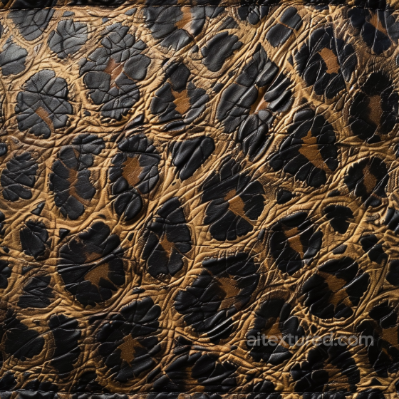 Distressed Brown and Black Leather PBR Texture with Wrinkled Grain Leather texture preview