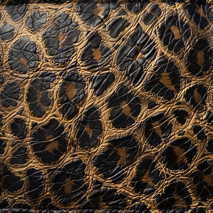 Distressed Brown and Black Leather with Wrinkled Grain seamless PBR texture preview