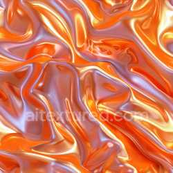 seamless Seamless 3D PBR Texture of Glossy Orange Satin Fabric with Wrinkled Folds texture 8k free download PBR