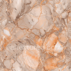seamless Seamless 3D Breccia Oniciata Natural Marble PBR Texture with Warm Orange and Creamy Veins texture 8k free download PBR