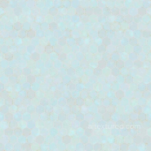 Hexagonal Teal Porcelain Zellige Tiles | Free PBR seamless Tile PBR texture