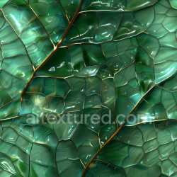 seamless Seamless 3D PBR Texture with Glossy Emerald Leaf Veins and Smooth Shiny Surfaces texture 8k free download PBR