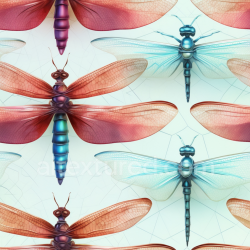seamless Seamless 3D PBR Dragonfly Wing Texture Featuring Red and Blue Intricate Patterns texture 8k free download PBR