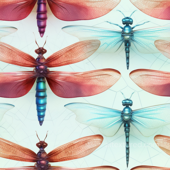 Dragonfly Wing Texture Featuring Red and Blue Intricate Patterns Dragonfly texture preview