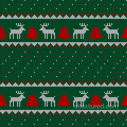 Knitted Christmas Sweater Texture Featuring Reindeer and Trees seamless All Christmas Digital paper PBR texture