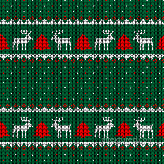 Knitted Christmas Sweater Texture Featuring Reindeer and Trees All Christmas Digital paper texture preview