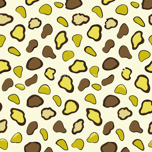 Seamless 3D PBR Leopard Print Texture with Yellow and Brown Spots on Light Background