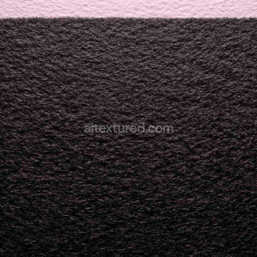 Seamless 3D Felt PBR Texture Featuring Dense Black Fibers with Soft Pink Accent