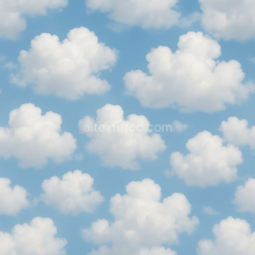 Seamless 3d texture pbr 8k fluffy cumulus cloudscape surface