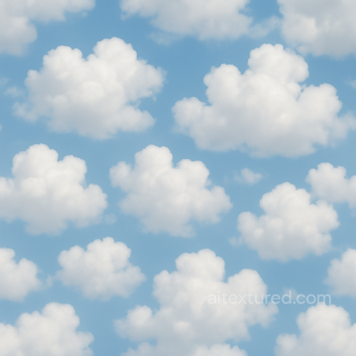 Fluffy Cumulus Cloudscape Surface texture preview