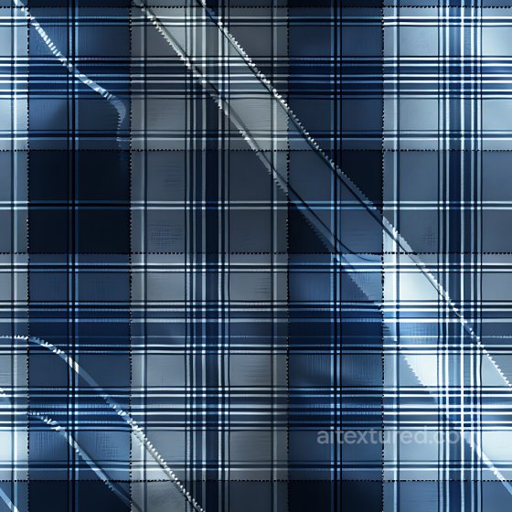 Blue Plaid Fabric Seamless Texture with Crisp Weave Pattern Plaid texture preview