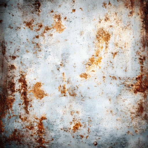 Rusty Metal Texture Featuring Cracked, Corroded Surface with Orange-Brown Rust Patches texture preview