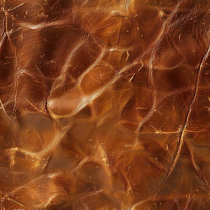 Distressed Vintage Brown Leather with Wrinkles and Scratches seamless PBR texture preview