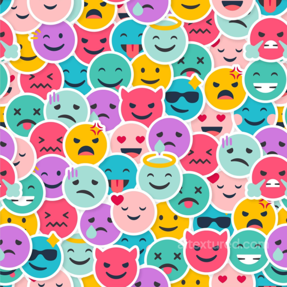 Happy Face Pattern Texture of Colorful Happy Face Emoji Pattern Happy Face pattern texture preview
