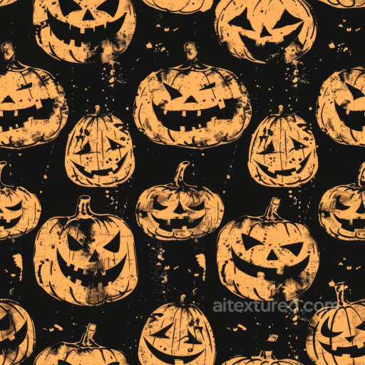 with Vintage Halloween Jack-o'-Lantern Pattern seamless Vintage Halloween PBR texture