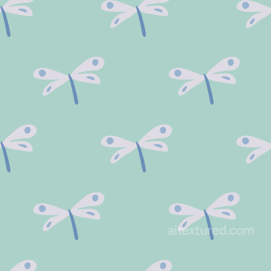 Featuring Soft Blue Dragonfly Pattern on Mint Background Dragonfly texture preview