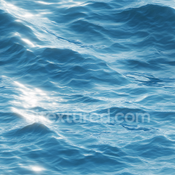 seamless Seamless Realistic 3D Ocean Water PBR Texture with Gentle Waves and Sun Glare texture 8k free download PBR