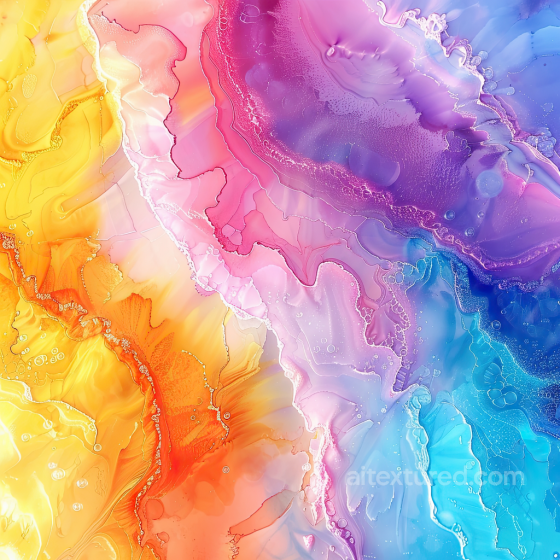 Alcohol Ink PBR Texture Featuring Vibrant Multicolor Fluid Swirls Alcohol ink texture preview