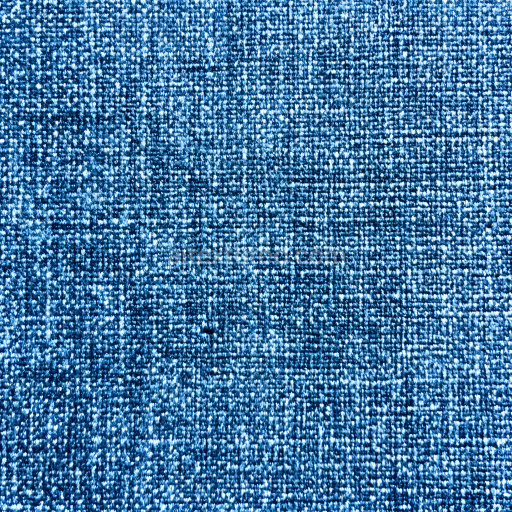 Seamless 3D cracked denim fabric PBR texture with blue woven fibers