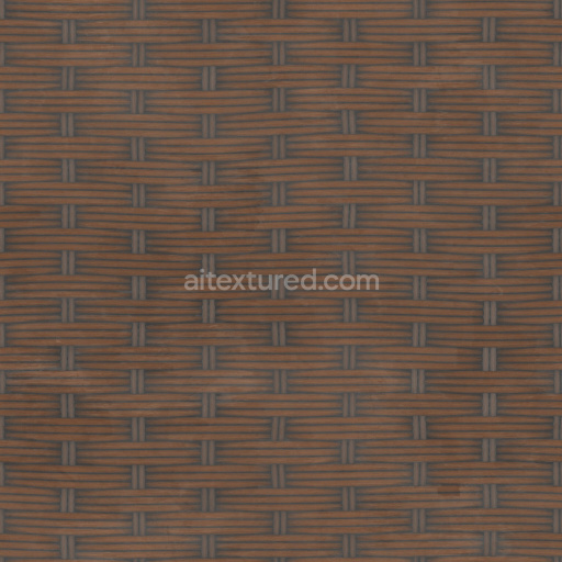 Wicker Woven Natural Textured Brown Seamless Patterned Decorative Fiber Organic