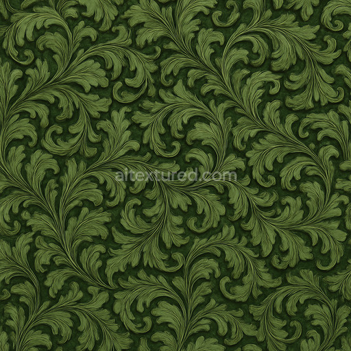 Ornate Dense Foliage Texture Seamless 1024X1024