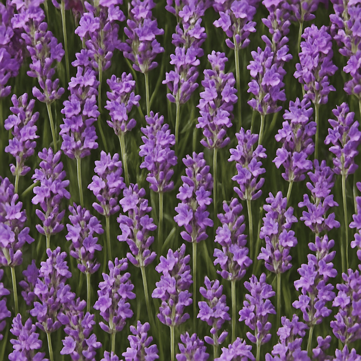 Lavender Sprigs Flower Garden Flower Petals Closeup Natural Lighting seamless PBR texture preview