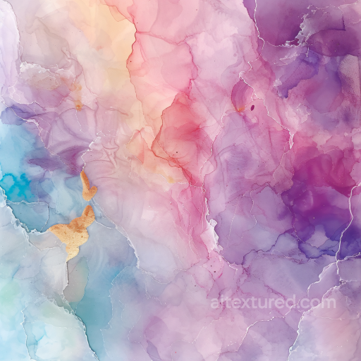 Alcohol Ink PBR Texture Featuring Soft Violet and Pink Fluid Marbling texture preview