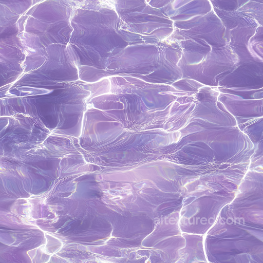 Stylized Purple Water Surface Seamless Texture with Light Refractions seamless Water PBR texture