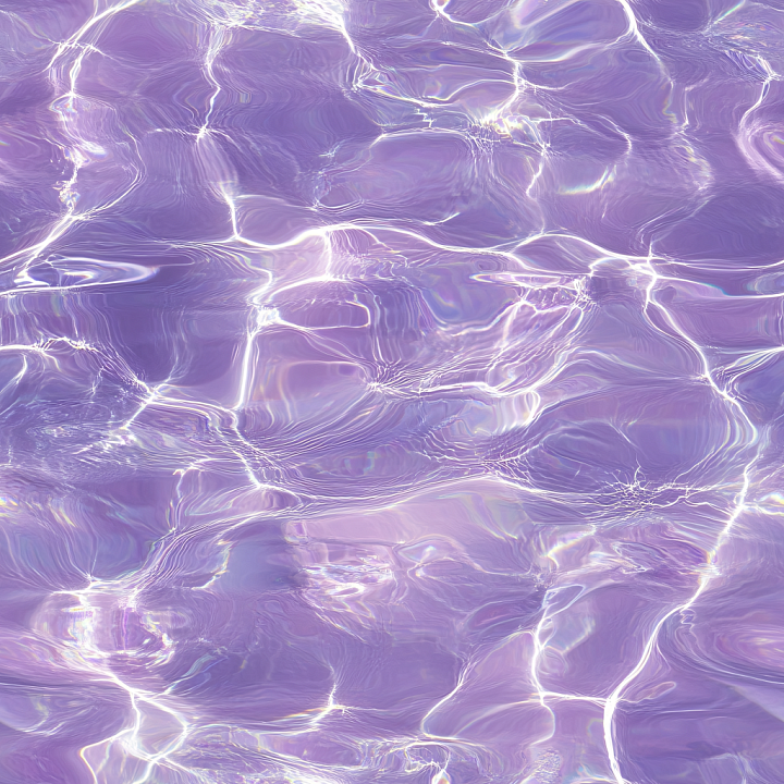 Stylized Purple Water Surface with Light Refractions seamless PBR texture preview