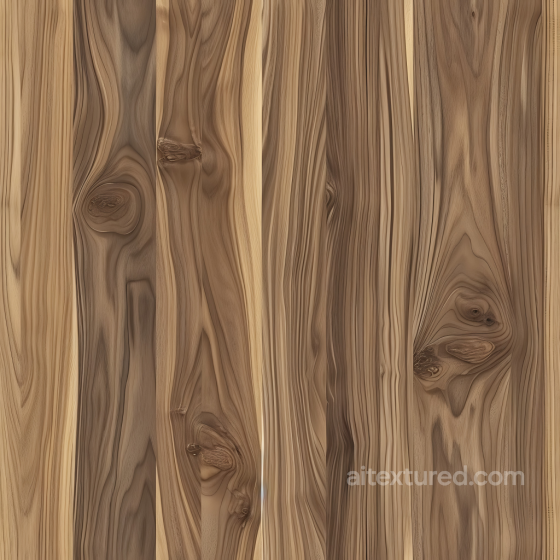 Natural Walnut Wood Planks Seamless Texture with Distinct Grain and Knots Wood texture preview