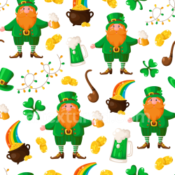 seamless Seamless 3D PBR Texture Featuring Colorful St Patrick Digital Paper Style texture 8k free download PBR