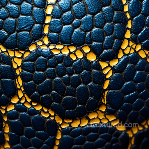 Blue Reptilian Skin Seamless Texture with Yellow Scale Pattern seamless Skin PBR texture