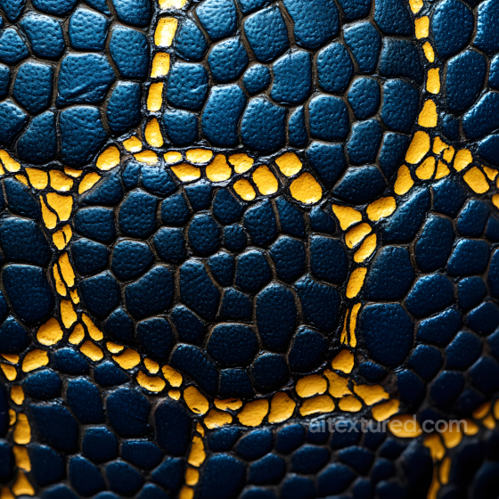 Blue Reptilian Skin Seamless Texture with Yellow Scale Pattern Skin texture preview