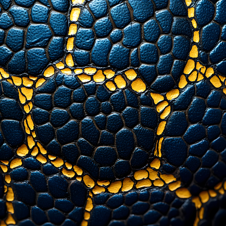 Blue Reptilian Skin with Yellow Scale Pattern seamless PBR texture preview