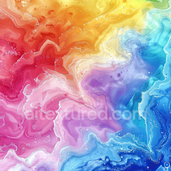 seamless Seamless 3D Alcohol Ink PBR Texture Featuring Vibrant Rainbow Fluid Swirls and Soft Marbling texture 8k free download PBR