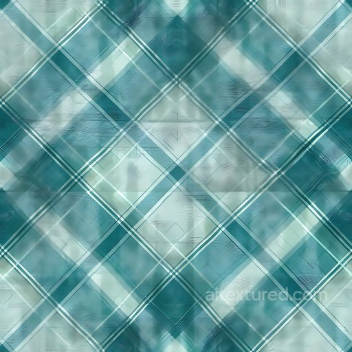 Seamless 3D PBR Plaid Fabric Texture with Blue and Green Abstract Pattern texture preview
