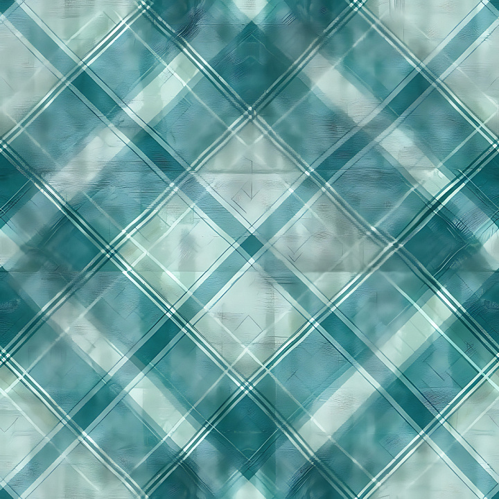 Plaid Fabric with Blue and Green Abstract Pattern seamless PBR texture preview