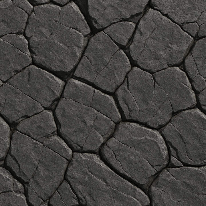 Cracked Basalt Flow seamless PBR texture preview