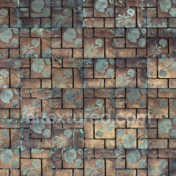 seamless Seamless 4K PBR Brick Texture Featuring Floral Impressions texture 8k free download PBR