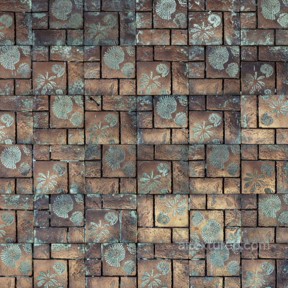 Seamless 4K PBR Brick Texture Featuring Floral Impressions Brick texture preview