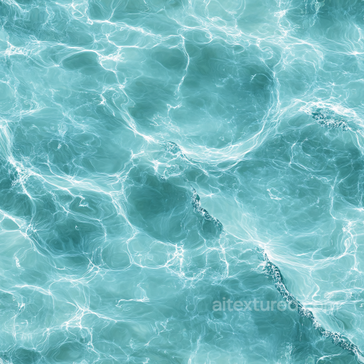 Water PBR Texture Featuring Clear Tropical Pool Water with Dynamic Light Caustics seamless Water PBR texture