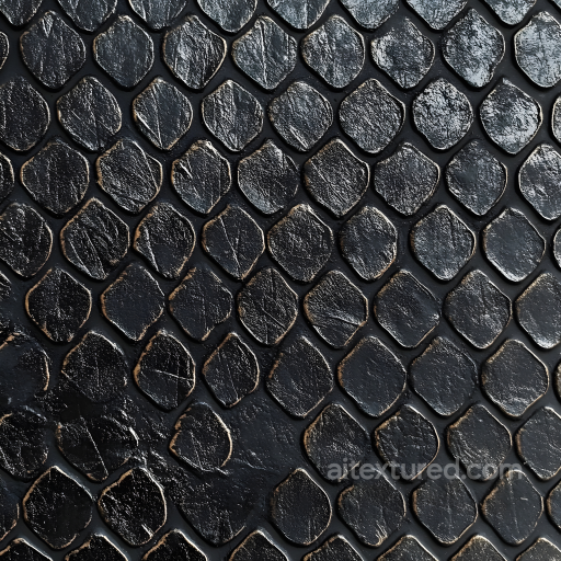 Reptilian Skin PBR Texture Featuring Rough, Overlapping Scales seamless Skin PBR texture