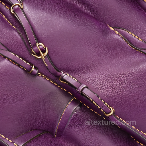 Purple Pebbled Leather PBR Texture with Buckled Strap Detailing seamless Leather PBR texture