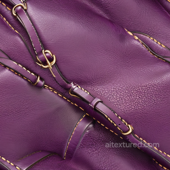 Purple Pebbled Leather PBR Texture with Buckled Strap Detailing Leather texture preview