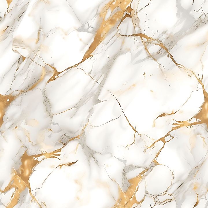 Calacatta Gold Marble with Luxurious Gold Veins seamless PBR texture preview