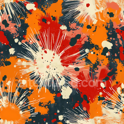 seamless Seamless 3D Abstract Blaze Camouflage PBR Texture with Explosive Orange and Red Splotches texture 8k free download PBR