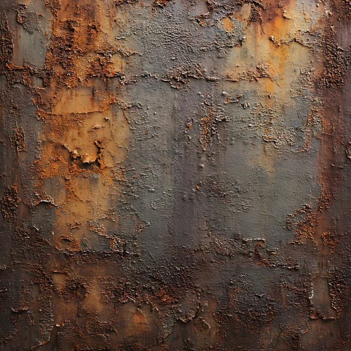 Rusted Metal Featuring Cracks, Peeling, and Corrosion seamless PBR texture preview