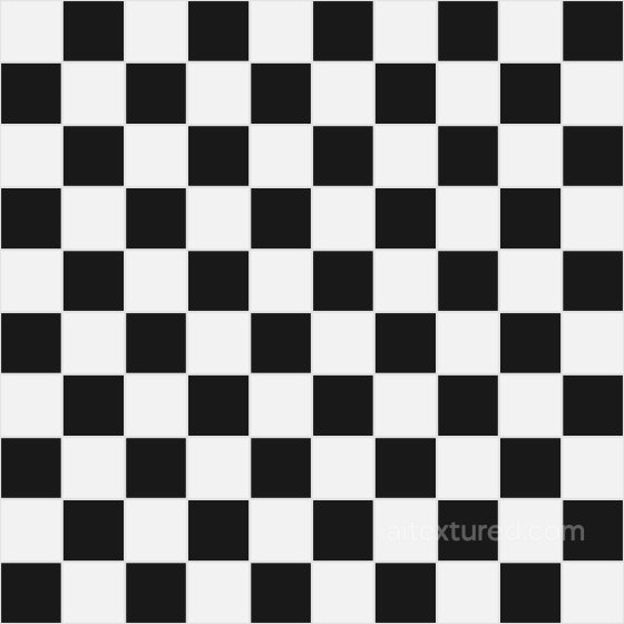 Square Black and White Ceramic Checker Tiles | Free PBR Tile texture preview