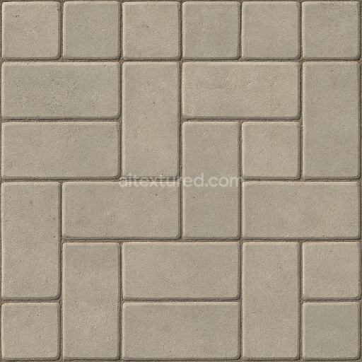 Preview — AI-Generated Seamless PBR Texture — Neatly arranged regular paving tiles for a park pathway, clean and realistic, seaml…